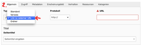 Vorschau Verweis